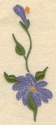 Embroidery Design: Forget Me Not Vertical Large<br>2.02w X 5.01h