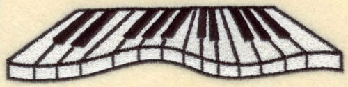 Embroidery Design: Keyboard Musical Large<br>5.66w X 1.27h