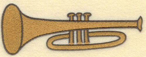 Embroidery Design: Trumpet Large<br>5.69w X 2.10h