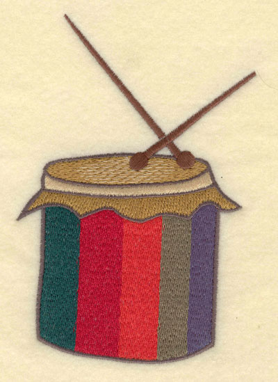 Embroidery Design: Latin Drum Large<br>3.82w X 5.60h