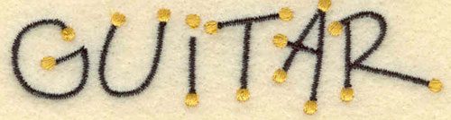 Embroidery Design: Guitar <br>3.81w X 1.05h