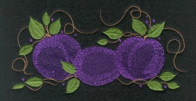 Embroidery Design: Fruit of the Spirit Plum<br>6.58" x 3.38"