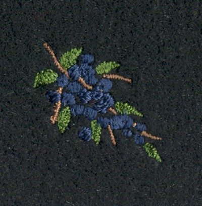 Embroidery Design: Fruit of the Spirit Grapes 2 (small)<br>0.97" x 0.78"