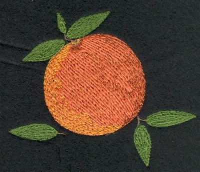 Embroidery Design: Fruit of the Spirit Peach (small)<br>3.88" x 3.24"