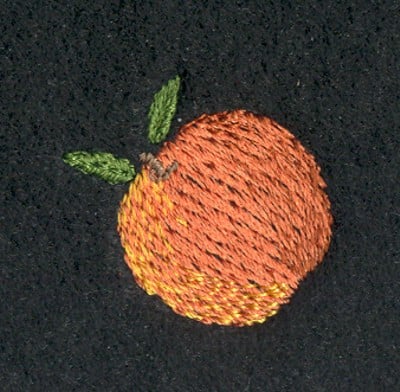 Embroidery Design: Fruit of the Spirit Peach 2<br>1.11" x 1.09"