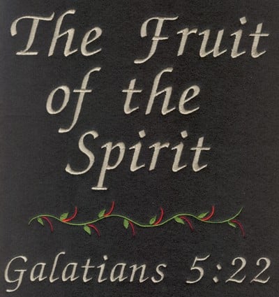 Embroidery Design: Galatians 5:22<br>7.97" x 8.49"