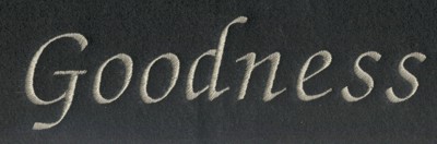 Embroidery Design: Fruit of the Spirit - Goodness (small)<br>6.07" x 1.70"