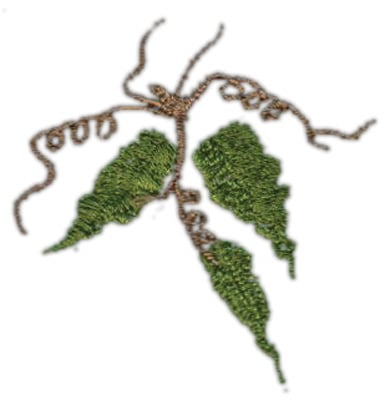 Embroidery Design: Grape Vine (small)<br>2.00" x 2.09"