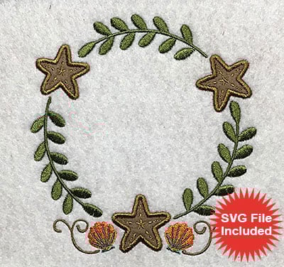 Embroidery Design: Beach Frame Applique<br> 5.00w X 5.30h | Embroidery Legacy Embroidery Design: Beach Frame Applique<br> 5.00w X 5.30h