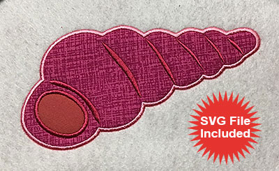 Embroidery Design: Shell 3 Applique<br> 7.02w X 3.60h