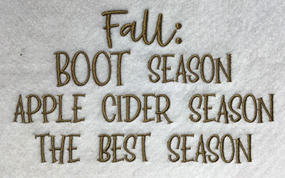 Embroidery Design: Best Season Lg<br> 7.52w X 4.41h