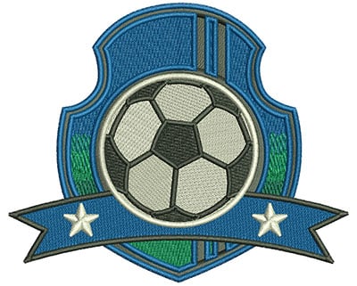 Embroidery Design: Soccer Ball Crest Lg<br> 4.49w X 3.72h