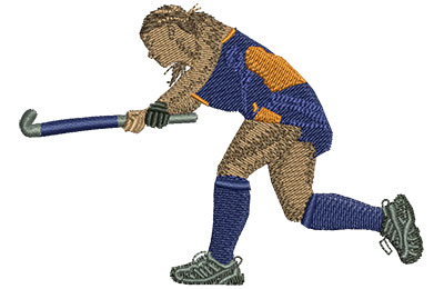 Embroidery Design: Field Hockey Lg<br> 4.01w X 2.79h