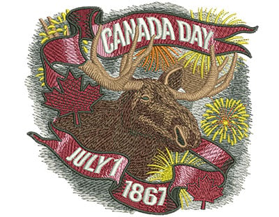 Embroidery Design: Canadian Moose Lg<br> 5.45w X 5.05h