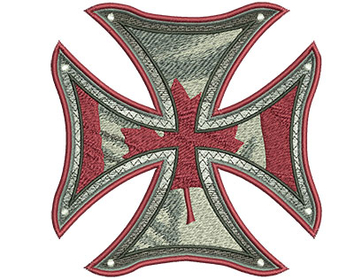 Embroidery Design: Canadian Iron Cross Lg<br> 4.41w X 4.54h