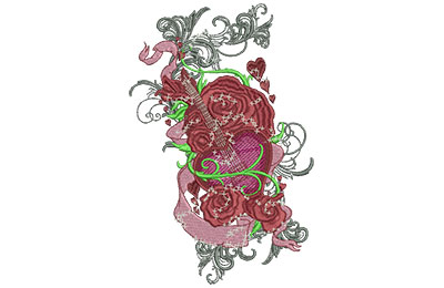 Embroidery Design: Rock My Valentine Lg<br> 5.24w X 8.01h