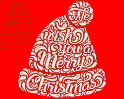 Embroidery Design: We Wish You A Merry Christmas Lg<br> 7.36w X 8.19h