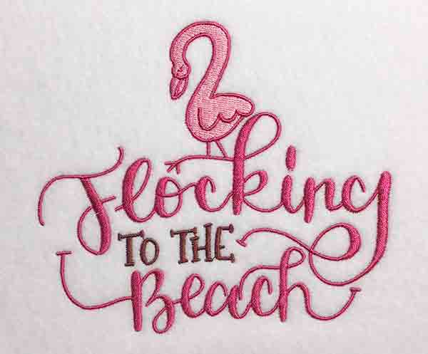 Embroidery Design: Flocking To The Beach Lg<br> 6.43w X 5.64h | Embroidery Legacy Embroidery Design: Flocking To The Beach Lg<br> 6.43w X 5.64h