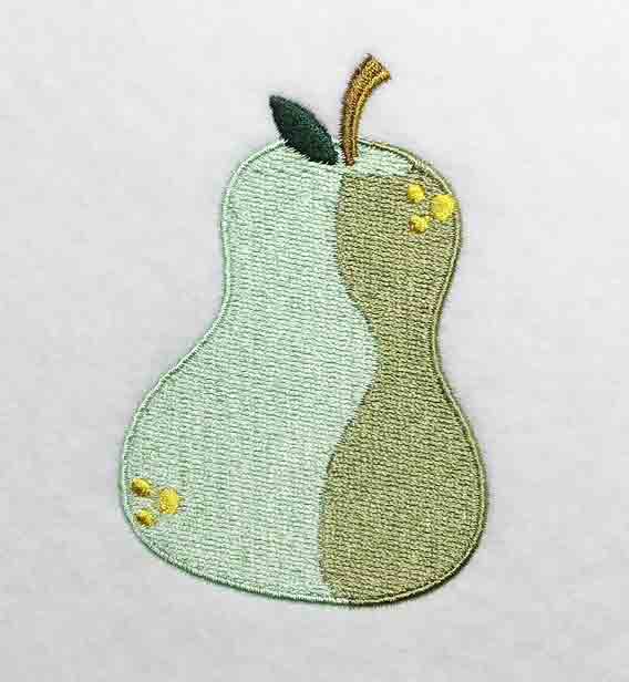 Embroidery Design: Pear Lg<br> 2.69w X 4.01h | Embroidery Legacy Embroidery Design: Pear Lg<br> 2.69w X 4.01h
