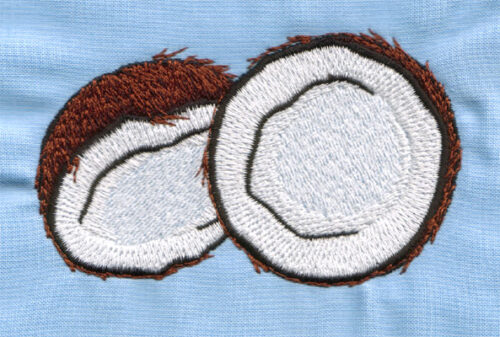 Embroidery Design: Open Coconut (large)<br>2.42" x 4.00"