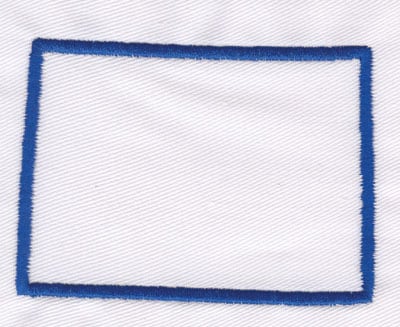 Embroidery Design: Colorado Outline<br>2.39" x 3.22"