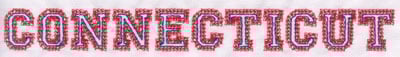 Embroidery Design: Connecticut Name<br>0.89" x 8.02"
