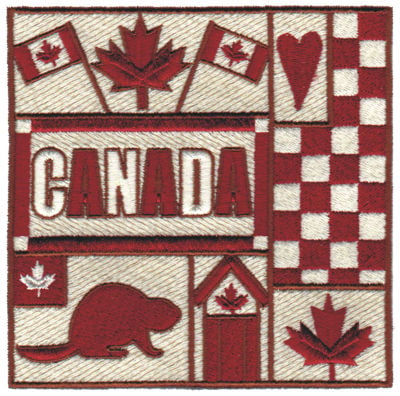 Embroidery Design: Canada Collage<br>4.80" x 4.72"
