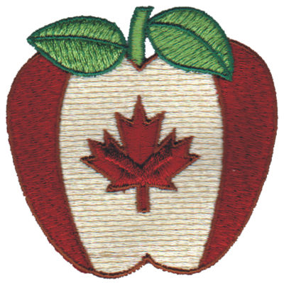 Embroidery Design: Canadian Apple<br>3.03" x 3.00"