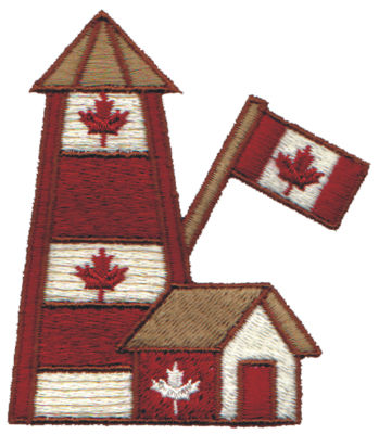Embroidery Design: Canadian Lighthouse<br>2.80" x 3.16"
