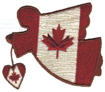 Embroidery Design: Canadian Angel w/Heart<br>3.07" x 2.83"