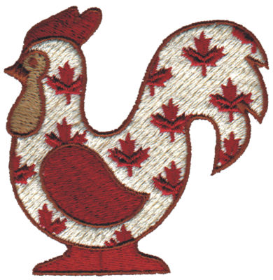 Embroidery Design: Canadian Rooster<br>2.98" x 3.03"