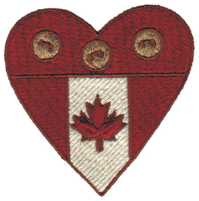 Embroidery Design: Heart of Canada<br>3.03" x 3.05"