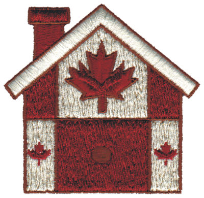 Embroidery Design: Canadian Birdhouse<br>3.07" x 2.99"