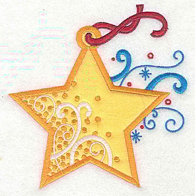 Embroidery Design: Christmas Ornament applique<br> 4.63w X 4.76h