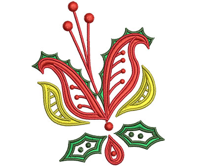 Embroidery Design: Christmas Paisley 9<br> 2.65w X 3.27h