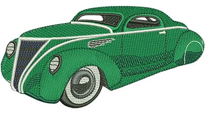 Embroidery Design: Zephyr Hot Rod Lg<br> 4.46w X 2.26h