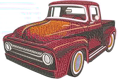 Embroidery Design: Old Truck Hot Rod Lg<br> 4.48w X 3.09h | Embroidery Legacy Embroidery Design: Old Truck Hot Rod Lg<br> 4.48w X 3.09h