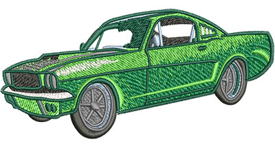 Embroidery Design: Classic Muscle Car Lg<br> 4.53w X 2.16h