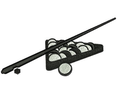 Embroidery Design: Billiard Set Up Lg<br> 4.00w X 2.04h