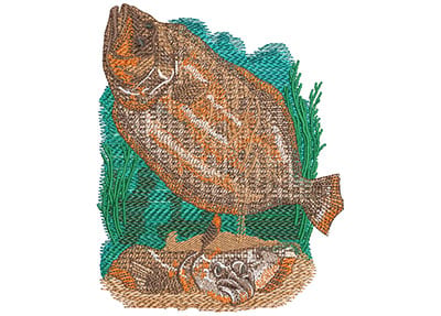 Embroidery Design: Flounder Lg<br> 4.27w X 4.99h