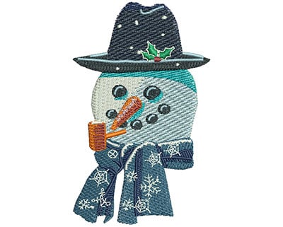 Embroidery Design: Snowman Smile Lg<br> 2.16w X 3.50h