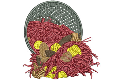 Embroidery Design: Crawfish Boil Lg<br> 4.32w X 4.50h