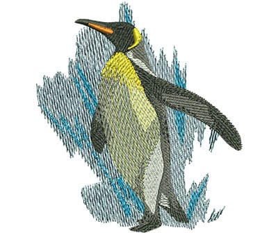 Embroidery Design: Penguin Walk Lg<br> 3.51w X 3.95h