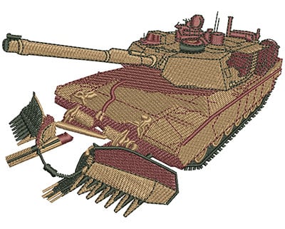 Embroidery Design: M1A1 Tank Lg<br> 4.50w X 3.30h