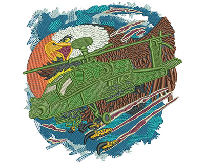 Embroidery Design: Apache Eagle Lg<br> 5.89w X 5.98h | Embroidery Legacy Embroidery Design: Apache Eagle Lg<br> 5.89w X 5.98h
