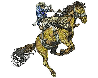 Embroidery Design: Rodeo Old School Lg<br> 5.46w X 5.50h