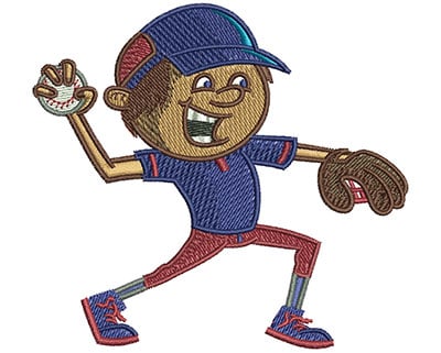 Embroidery Design: Kid Pitch Lg<br> 3.50w X 3.23h