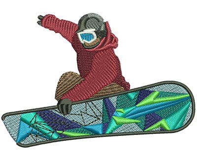 Embroidery Design: Snowboarder Lg<br> 3.51w X 2.44h | Embroidery Legacy Embroidery Design: Snowboarder Lg<br> 3.51w X 2.44h
