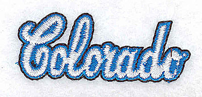 Embroidery Design: Colorado<br> 2.75w X 0.75h