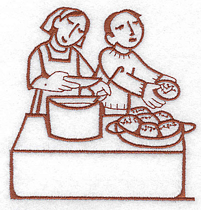 Embroidery Design: Biblical feeding the masses<br> 3.81w X 3.94h